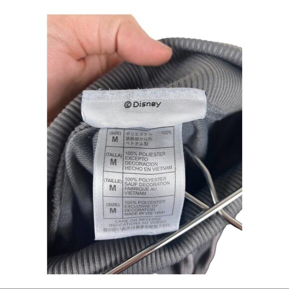 DISNEY PARKS PANTS M STRIPED TRACK GRAY WHITE YELLOW WALT DISNEY WORLD - Picture 5 of 5